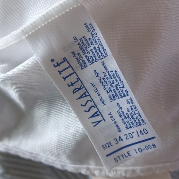 Vintage Vassarette Liner White Ice 20" Nylon Made in USA Slip 34 NWT Bridal - Picture 5 of 6